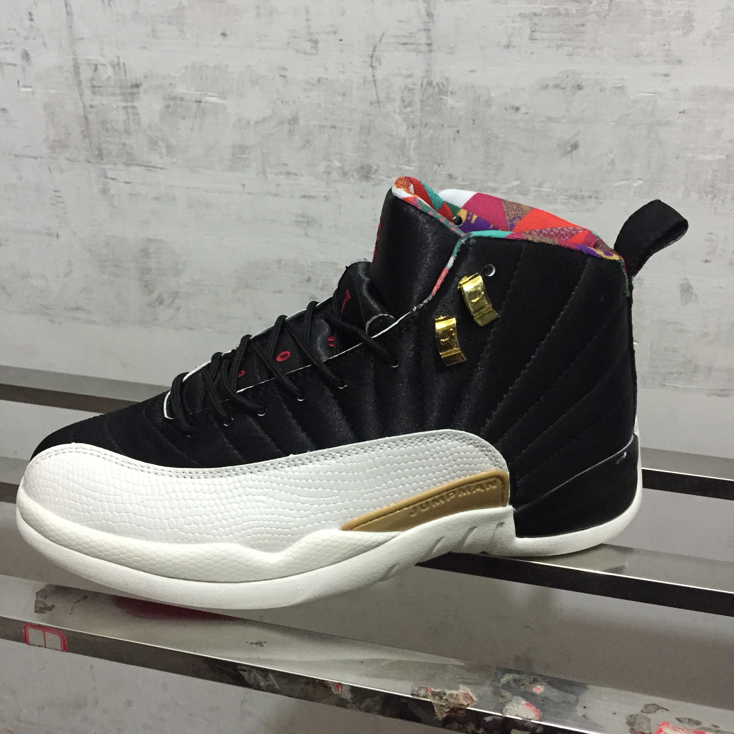 2019 Air Jordan 12 CNY Black White Gold Red